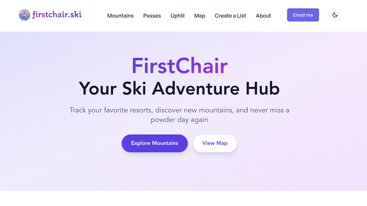 FirstChair, a ski adventure hub